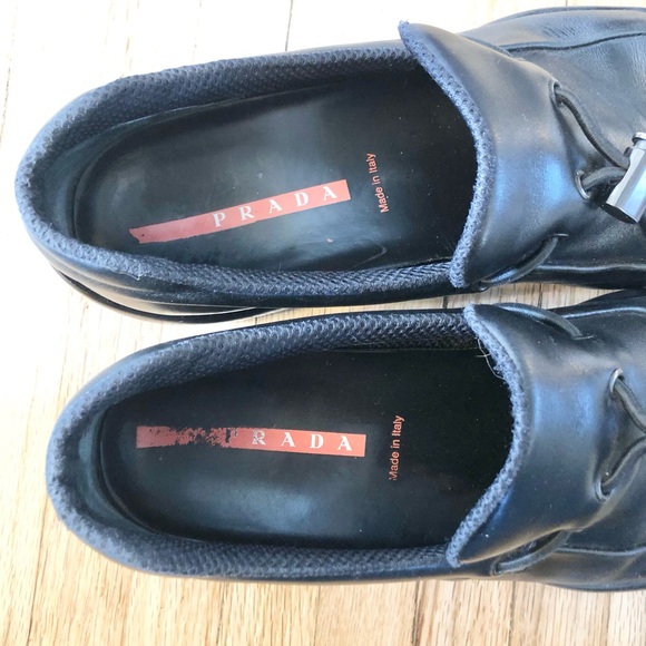 Prada Vibram Loafers men’s size 9 1/2 made in Italy - Picture 4 of 8